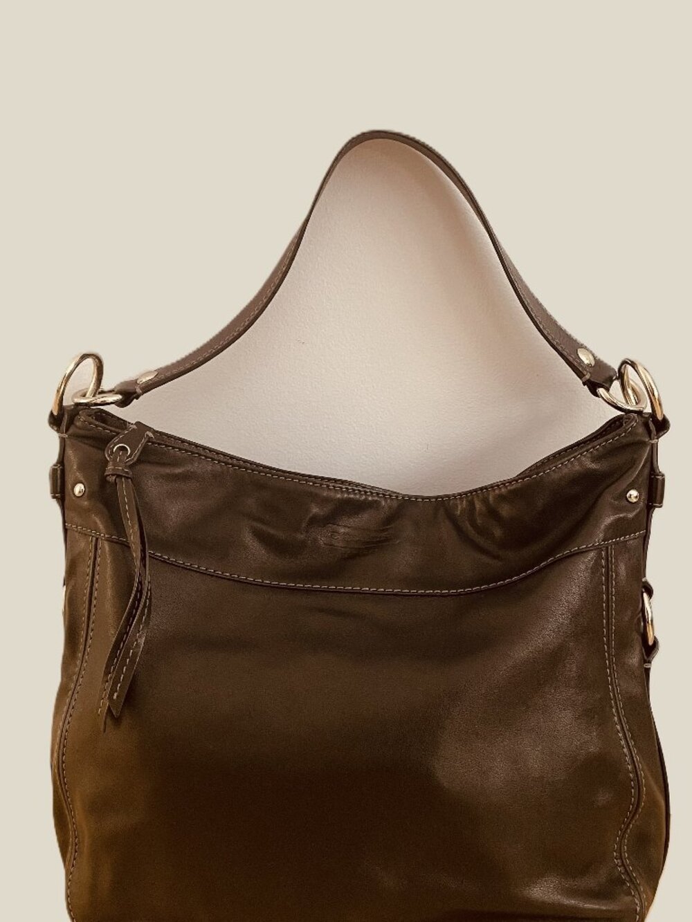 Coach Zoe Black Leather Hobo Shoulder Bag F14706